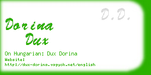 dorina dux business card